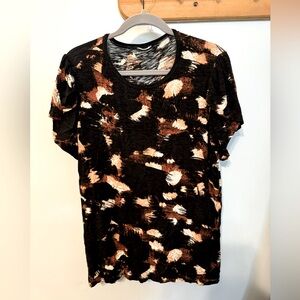 LuLaRoe Black and Brown Short Sleeve Tee